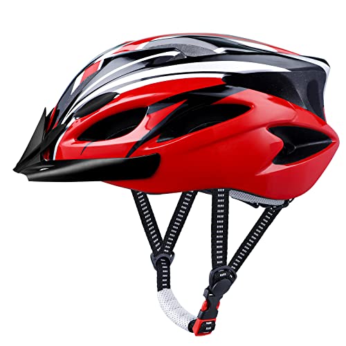 GOXIFACA Casco Bicicleta Adulto con Visera Extraíble Forro Lavable Cascos Bicicleta Montaña Ajustable para Adultos Que Montan en Montañas y Carretera (Tamaño de la Cabeza 58-62cm)