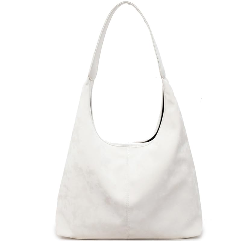 Slouchy Hobo Bags PU Leather Tote Bag Large Capacity Handbag Slouchy Shoulder Purses for Women Work and Travel