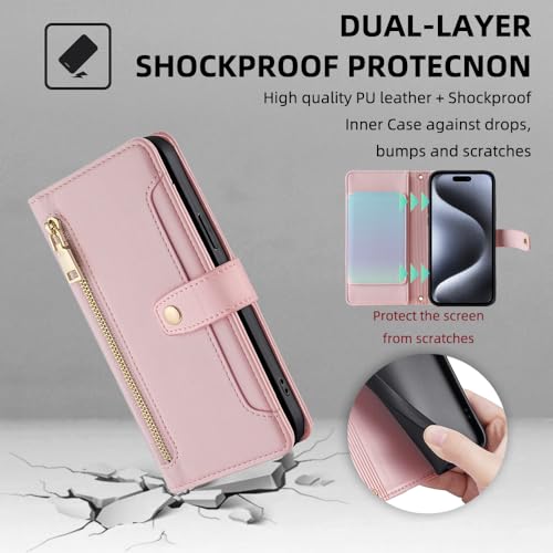 Housse cuir PU premium Xiaomi Redmi Note 10 Pro 4G chic couleur rose - 4