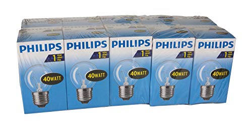 Preisvergleich Produktbild Philips 30600021 Glühlampe Tropfenform, 40 Watt, E27, klar, 10er