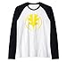 US Power Rangers +Logo Gold 01 Raglan