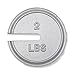 Ohaus 30391687, Weight, 2 lb, NIST F, Slotted, NVLAP Certificate (Pack of 2 pcs)
