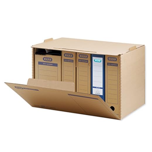 ELBA Systemcontainer, 5 Stück, stapelbar, braun