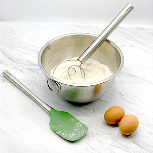 Tovolo Liquidificador de massa e massa de arame resistente dinamarquês para cozinhar e assar, acessó