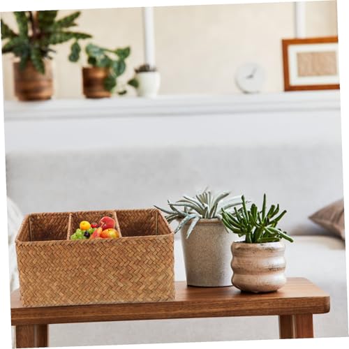 Panier de rangement en herbe marine à 3 compartiments pour trier vos accessoires - 8