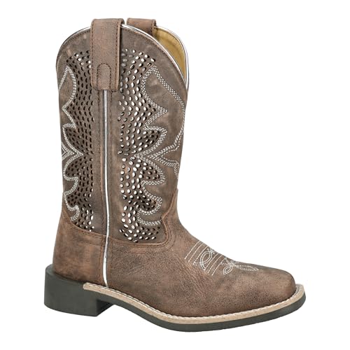 Smoky Mountain Western Boots Girls Willow Vintage Chocolate 3406C4