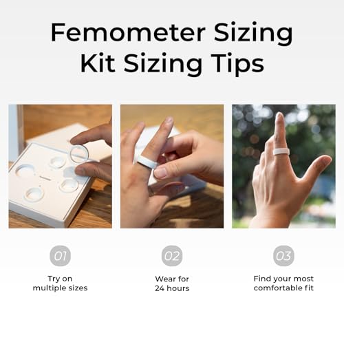 femometer Smart Ring Gen1 Sizing Kit - Size First Before You Buy - Sizes 6 to 9 - Choose from 4 Sizes - Additional View