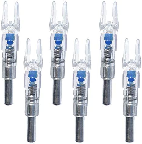 Reikawa 6PCS-S Lighted Nocks for Arrows with .244/6.2mm Inside Diameter Compound Bow Arrow Nock for Hunting Shooting