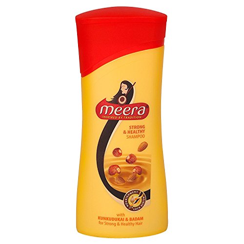 Meera Strong & Healthy Shampoo With Kunkudukai & Badam ~ 3-Pack (3-Pack) 80ml