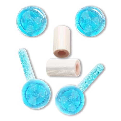 Lazzybeauty Ice Globes for Facials Ice Globes Facial Ice Globes Cooling Globes Globes for Face Neck & Eyes Daily Beauty Tighten Skin Anti Ageing Reduce Puffy and Wrinkle Blue