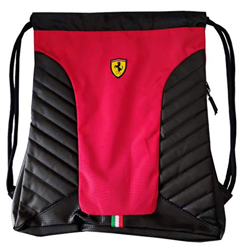 Ferrari: Zaino Coulisse Scuderia Rosso  Mochila Niños  Taglia unica