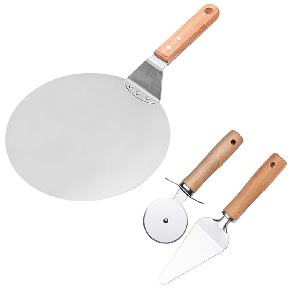Pagaie à Pizza 12 Pouces, Pliable en Acier Inoxydable, Pelle à Pizza avec Poignée, Outils de Cuisson pour Barbecue Four à Pizza