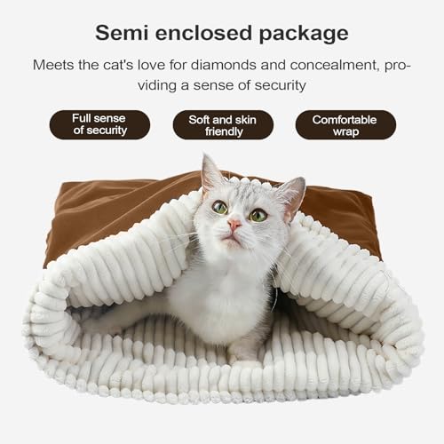 Lit mignon pour chat et sac en peluche chaud d'hiver pour animaux