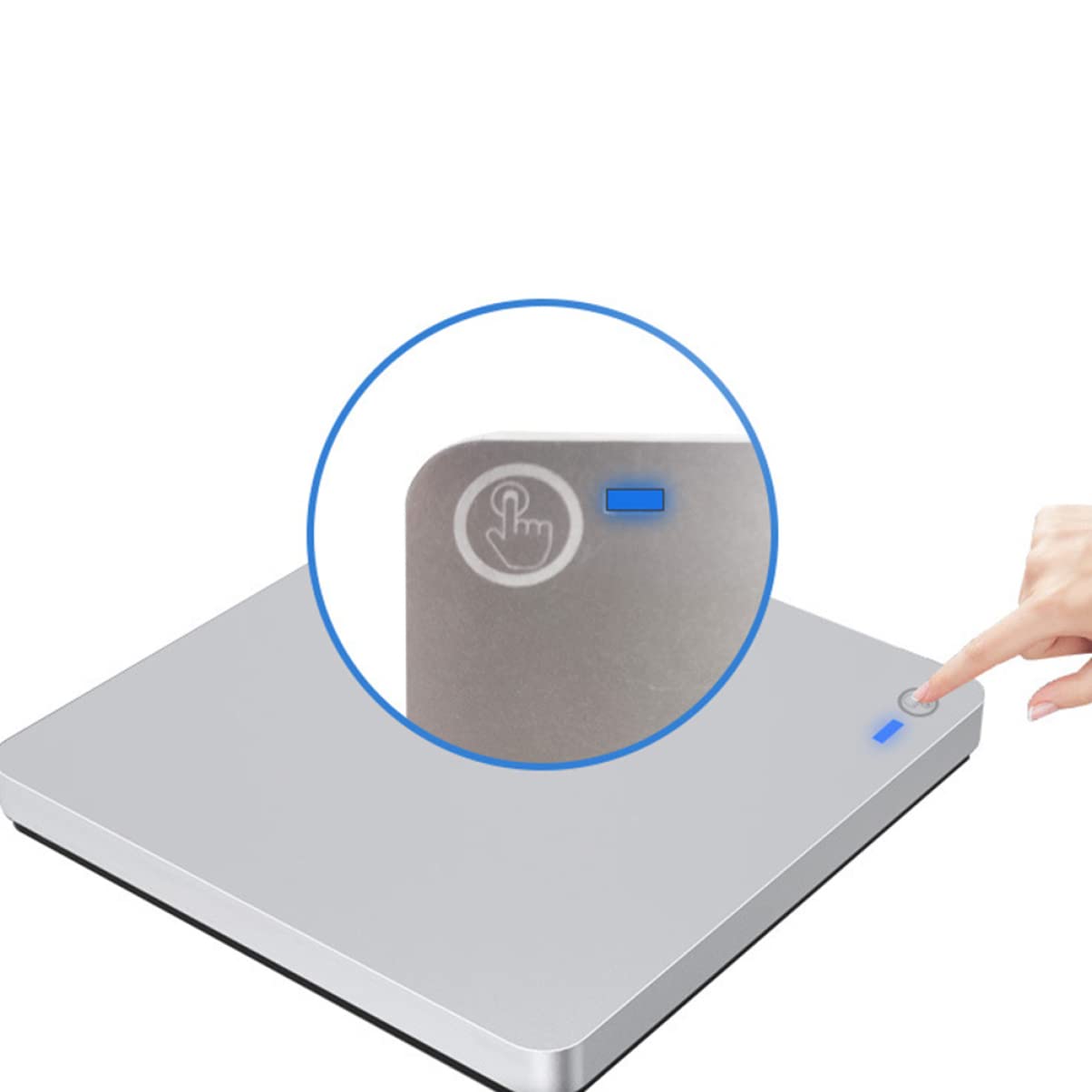 Mikikit 1set USB Type-c External DVD Burner Slim Portable Dual Interface DVD Writer for Use Lightweight Type Design Compatible