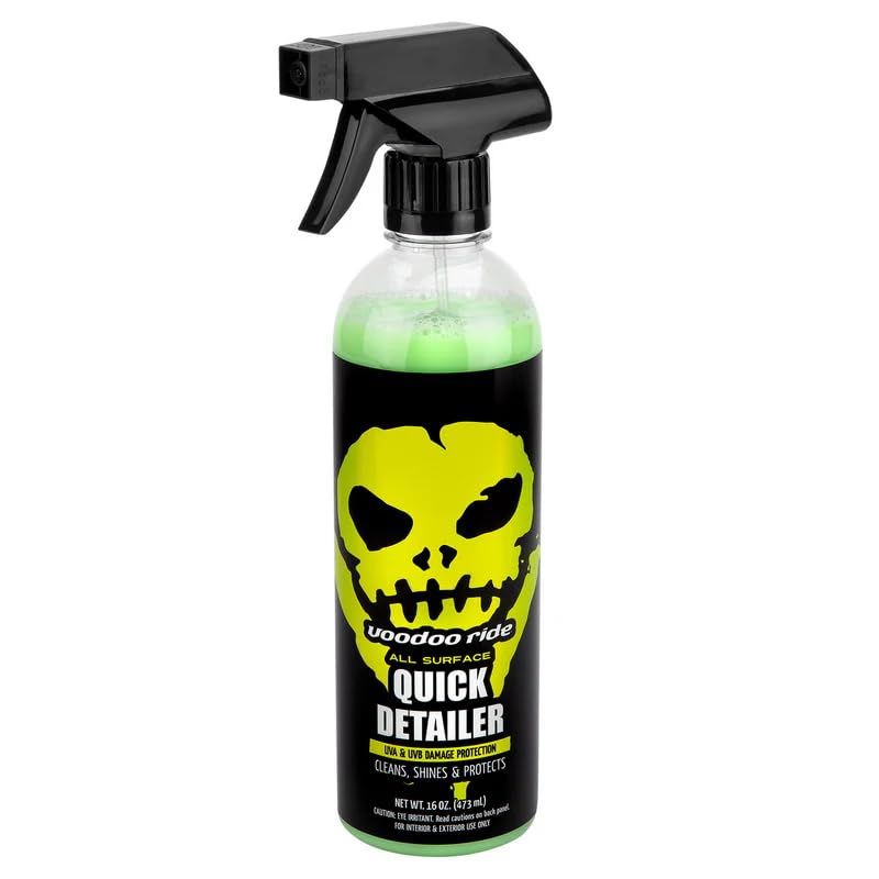 Voodoo Ride® All-Surface Quick Detailer - Hybrid Ceramic Quick Detailer, Cleans, Shines, and Protects, UVA/UVB Damage Protection, pH Neutral, Safe on All Finishes, Melon Scent
