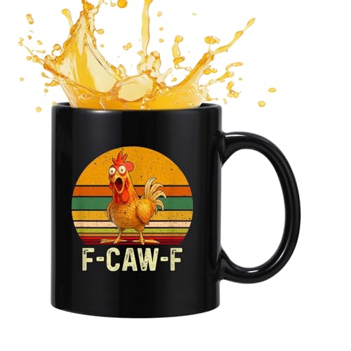 Hogvinnatil Taza De Café De Pollo Divertida | Cerámica 350ml Para Bebidas Calientes Y Frías,Taza De Café De La Mañana Graciosa,Para Apartamento Sala Comedor Estudio Oficina Escuela Universidad