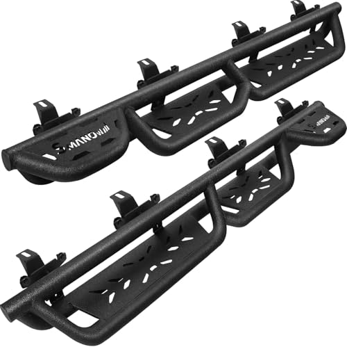 SMANOW Wheel to Wheel Running Boards Compatible with 2020-2025 Jeep Gladiator Jt 4 Door, Bed Access Nerf Bars, Side Steps Made with Carbon Steel, Drop-Down Steps.