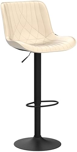 Miniatura 38 de YOUTASTE Bar Stools Set of 2, Adjustable Swivel Counter Height Barstools with Back, All Grey Faux Leather Upholstered Bar Chairs with Metal Base,