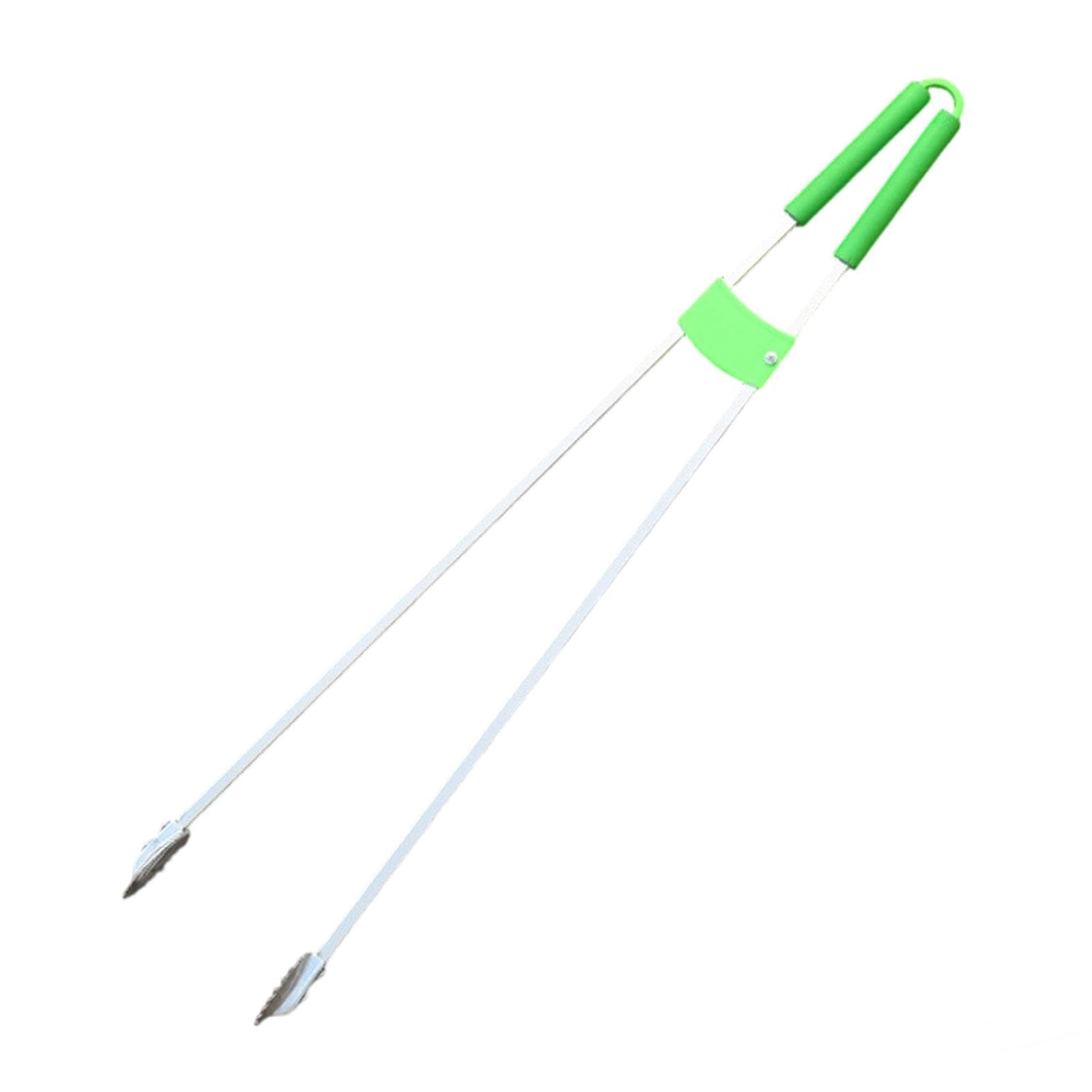 Pinza de Basura Recogedor con Mango Largo Herramienta Asistente para Alcanzar Objetos Varilla Recogedora de Residuos Elaborada en Aleación de Aluminio, Punta de Hierro