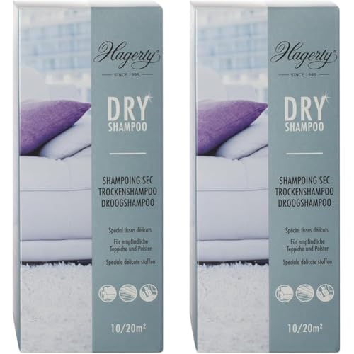 Hagerty Shampooing Sec pour Les, Tapis, Moquettes et Tissus Sensibles, Neutre, 500 g (Lot de 2)