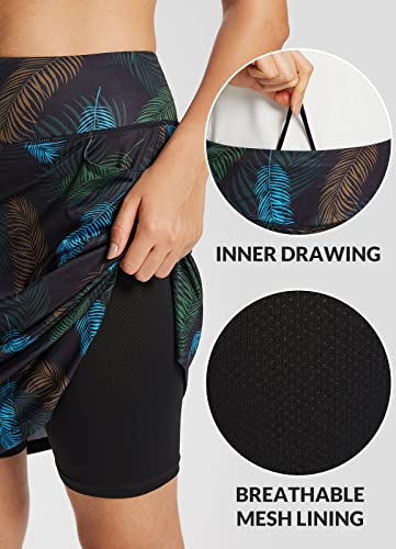 BALEAF Saias femininas de 50,8 cm na altura do joelho, atlética, modesta, longa, golfe, casual, bols