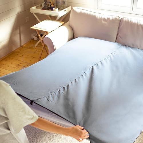 Miniatura 4 de Miqio 2en1 Saco De Dormir Ultraligero Y Sábana De Viaje Ligera, Ultra Pequeña Saco Sábana Compacto De Microfibra Con Compartimiento De Almohada, Xl, Ideal Para Mochileros, Hostales Y Cabañas