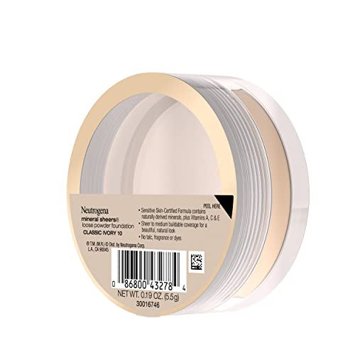 Neutrogena JJ-2252 Mineral Sheers Lightweight Loose Powder Makeup Foundation With Vitamins A, C, & E, Sheer To Medium Buildable Coverage, Skin Tone Enhancer, Face Redness Reducer thumb #13