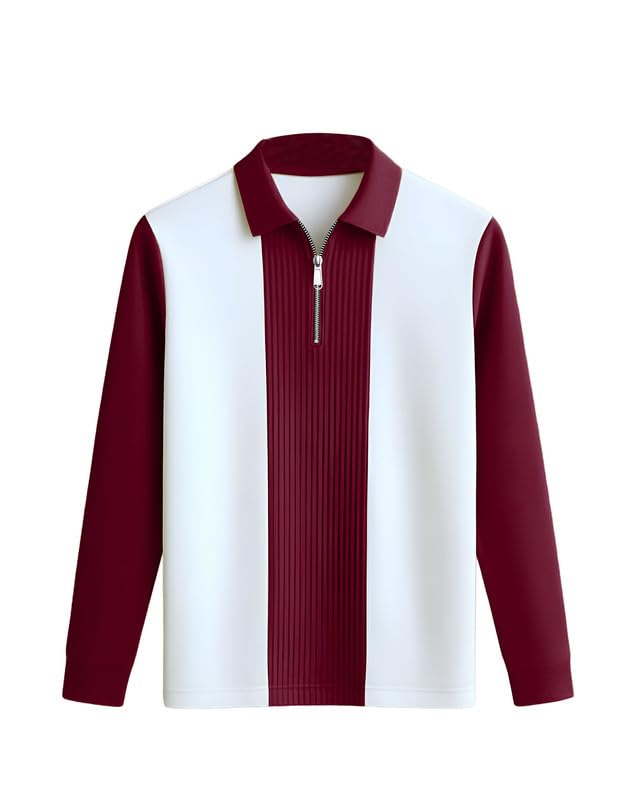 AUSK Men T-Shirt || Zipper Neck Cotton Polo Sefl Design T Shirts || Tshirt for Man-picture-34