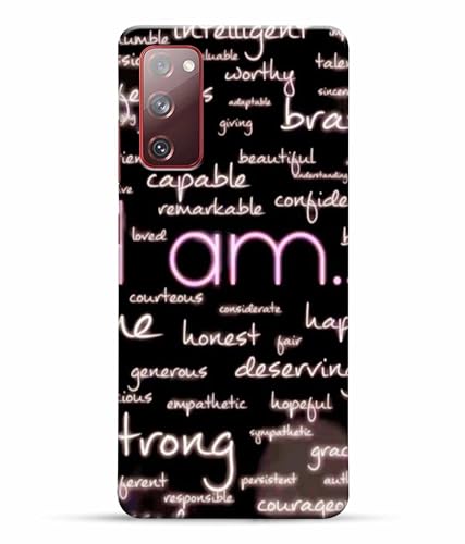 Image of Printed Hard Back Case Cover & Compatible for Samsung Galaxy S20 FE 5G / Samsung S20 FE 5G | Motivation Quotes (Multicolor) - D1190