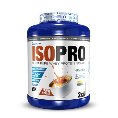 Quamtrax Nutrition - Isopro CFM - 2 kg - Creme Brulee - Aislado proteico, rápida absorción y bajo en grasas