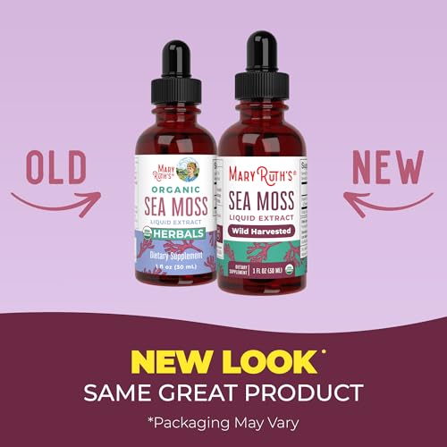 Image of MARYRUTH'S Organic Irish Sea Moss Liquid Drops | Chondrus Crispus | Wild Harvested | Organic Irish Moss Formulated for Adults & Kids Ages 14+ | Unflavored | Sugar Free | Vegan | Non-GMO | 1 Fl Oz