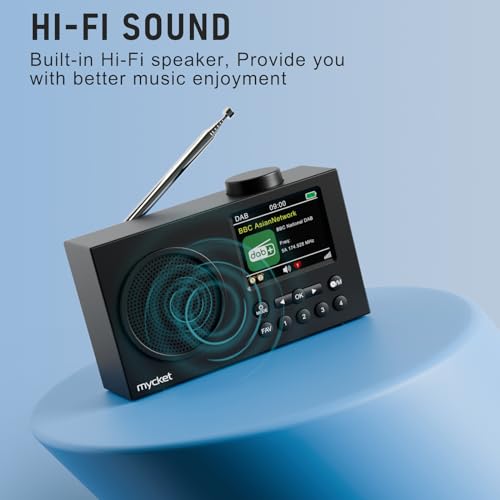 Mycket Tragbares DAB/DAB+ Radio, UKW Digital Radio mit 2025 Neuesten Signalempfängertechnologie, FM...