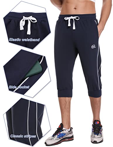 Terecey Pantaloni 3/4 Uomo Sportivi,Pantaloncini