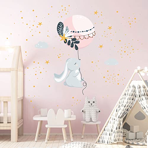Children's Wall Stickers - Baby Room Decoration - Indian Rabbit Wall Sticker - Height 90 x Length 60 cm, Model 2, 90x60cm - Image 3