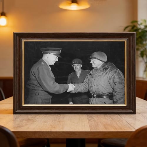 Affiche Bastogne Eisenhower Patton Bradley cadre suspendu 61cm - 6