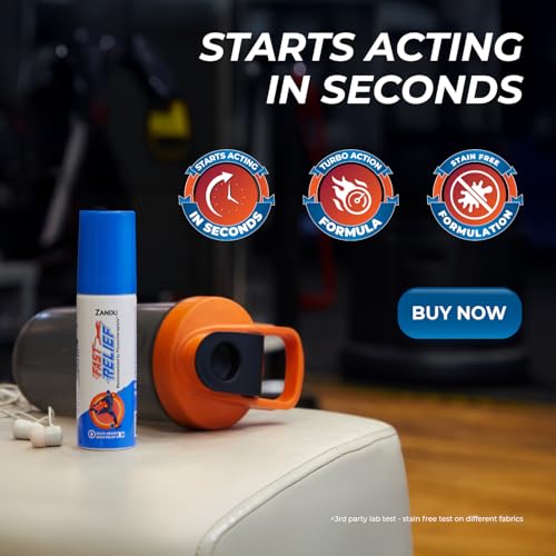 Image of Zandu Fast Relief Spray- 100ml | Quick Relief from Sports & Gym Injuries | Suitable for Backpain and Muscular sprains | Starts Acting in seconds| Recommended By Physiotherapists