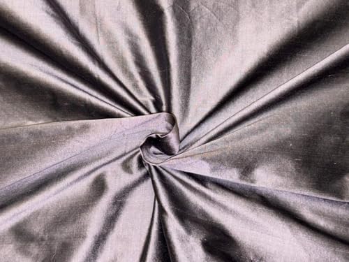 Tissu soie Dupioni lilas noir pour rideaux de salon et robes de soirée