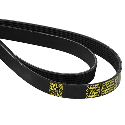 Jaxivo 7PK2120 Serpentine Belt V-Ribbed Drive Belt for Toyota 05-19 Tacoma 6cyl,for 03-09 4Runner 6cyl,05-11 Tundra 6cyl,95-98 Range Rover 8Cyl,7K834