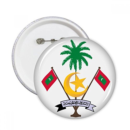 Bouton Maldives badge de décoration de vêtements pins ronds multicolores asie taille S 5pcs