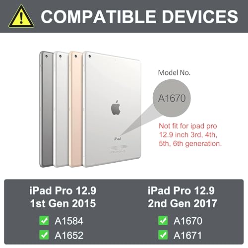 Teclado Bluetooth inalámbrico desmontable para iPad Pro 12.9 antiguo 2