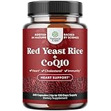 Red Yeast Rice with CoQ10 Supplement - Advanced Healthy Heart & Healthy Cholesterol Levels Formula for Men & Women - Extra Strength Capsule with Red Yeast Rice 1200 mg Capsules with CoQ10-240 Count
