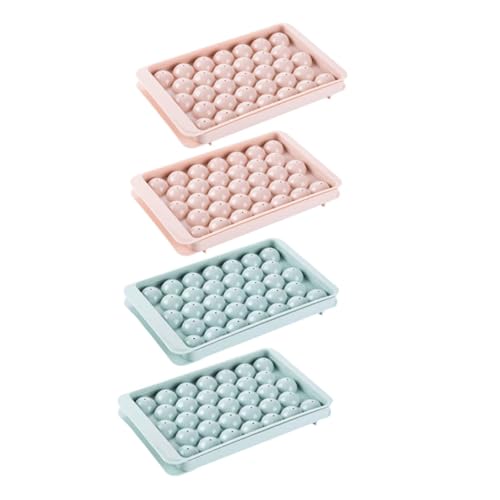 Molde para bolas de hielo con tapa NUOBESTY 4 piezas miniatura 1