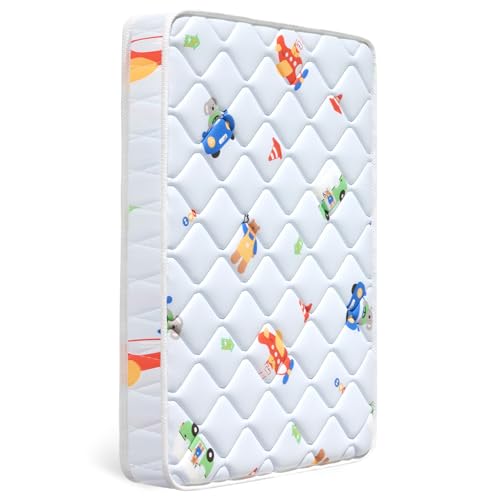 Image of Letmxiu Premium Baby Mattress for Crib and Toddler Bed, 100% Knitted Fabric, Premium Fleece Surface-Hypoallergenic, Soft Breathable, 5 inch Thick-Firm and Optimal Support, Non-Toxic Crib Mattress