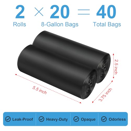 Image of 40 Camping Toilet Bags, Biodegradable Compostable for 5 Gal Bucket Toilet