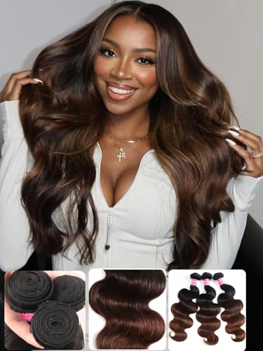 KLAIYI Ombre Body Wave Bundles