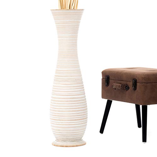 Jarrones Decorativos de Suelo Altos de Madera Marca LEEWADEE