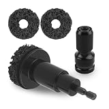 Purthog 5PCS Wheel Hub Cleaning Tool,Polishing Rustproofing Wheel Hub Cleaning Kit with 3 Grinding Discs,Wheels Stud Cleaner Fits Power Drill 1/2' Impact Wrench for Cars Trucks