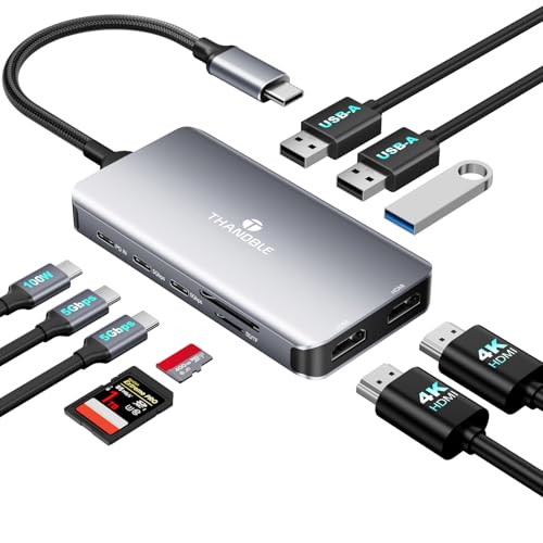 Station d'accueil USB C double moniteur HDMI 4K hub portable Mac HP Dell