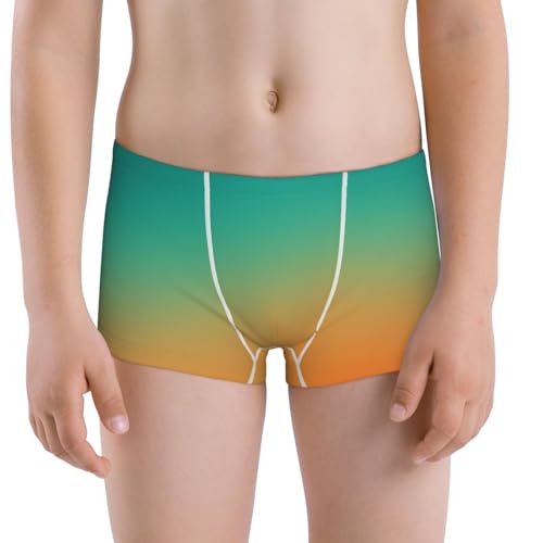 Boys' Cotton Boxer Brief Soft Underwear-Orange To Teal Gradient1