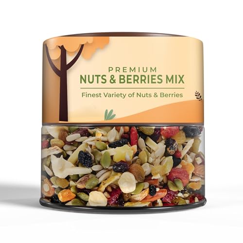 Premium Nuts & Berries Mix 250g | Healthy & Delicious Snack | Rich in Antioxidants, Fiber & Protein | Perfect for On-the-Go, Salads, or Baking | Non-GMO, Gluten-Free, All-Natural Mix for Daily Use